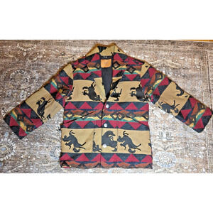 True Grit Rodeo Ranch Coat Jacket Horse Bronco Cowboy Western Southwest Sz 3 USA
